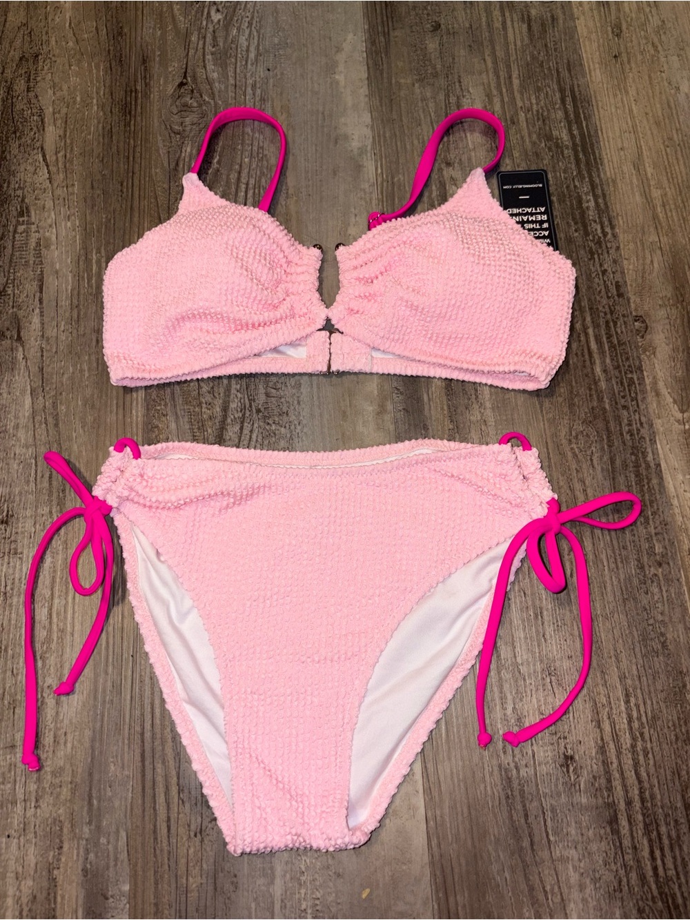 Blooming Jelly Women’s Pink String Bikini Set-Sz Small